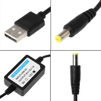 USB 5V Į 12V 5.5x2.1mm Žingsnis iki Adapterio Kabelis, Skirtas WiFi Router LED Šviesos Juostelės