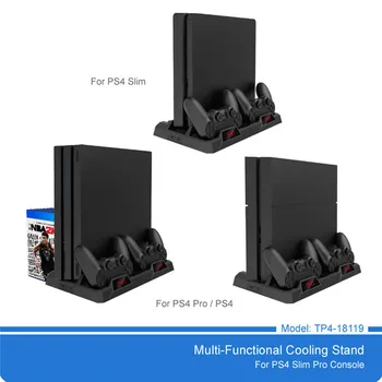 Už PS4/SLIM/PRO Daugiafunkcinis Žaidimų Konsolės Dual Controller Įkroviklis Stotis stalčiuko Aušinimo Stovas
