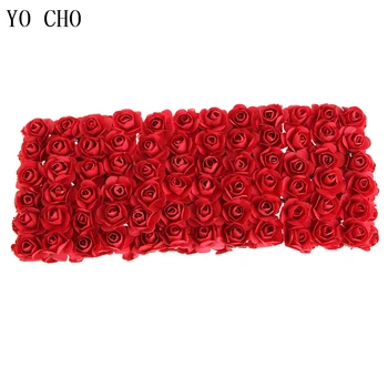 YO CHO 144pcs Dirbtinių Gėlių Popieriaus Rose Namų Vestuvių Dekoravimas 