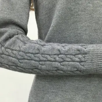 žiemos moterų megztinis Golfo Mados Rudens Kašmyras Kint Megztinis Vientisų Slim Seksualus Puloveriai Paltas Moteriška Palaidinė Megztiniai Megztinis