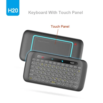 10pc/daug DHL nemokamai H20 White Backlight Visą Ekraną Touchpad Mini 2.4 G Klaviatūra