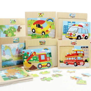 12 vienetų kūdikių Montessori žaislai, edukacinės vaikų mokymosi žaislai, vaikų naujų animacinių filmų gyvūnų mediniai švietimo žaislai