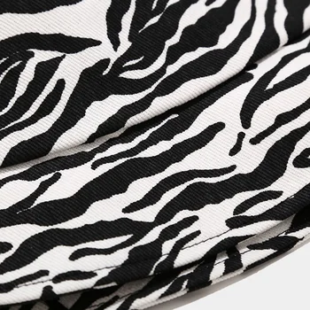 2020 Karšto Zebra Modelis Grįžtamasis Kibirą Skrybėlės Žvejys Skrybėlę Unisex Beach Sun Skrybėlę Bob Panama Kepurės, Sulankstomas Medžioklės Bžūp