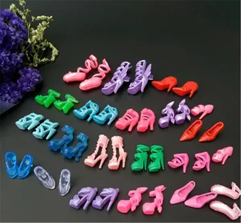 20Pairs ColorfulFashion Batai Lėlės Priedai Gražus Aukštakulniai Lėlės, Sandalai, Batai, Mišraus Stiliaus Batai