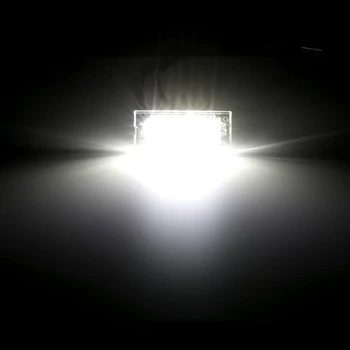 2vnt/Komplektas Baltos spalvos LED Skaičius Licenciją Plokštelės Šviesos Lempos 18 LED 12V BMW E53 X5 1999-2003 M. E83 X3 2003-2010 Automobilių Šviesos