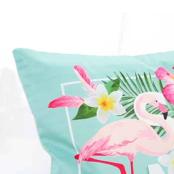 45x45cm Flamingo Žalias Lapas Pagalvėlės, Pagalvės užvalkalą Namų Puošybai Gimtadienis, Vestuvės Vasarą Šalies Baby Shower Dekoras