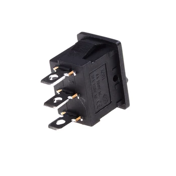 5VNT/daug SPDT On/Off/On AC 6A/250V 10A/125V Mini Black 3 Pin Valtis Svirtinis Jungiklis Aukštos Kokybės