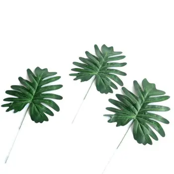 5vnt Dirbtinių Lapų Atogrąžų Palmių Lapų, Modeliavimo Lapų Luau Tema Dekoracijos 