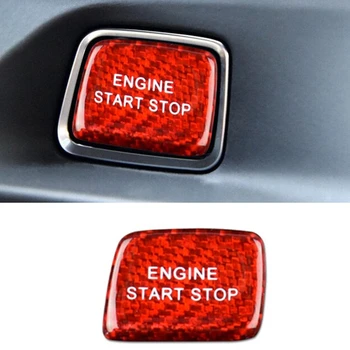 Anglies Pluošto Automobilių Uždegimo Prietaiso Mygtuką Variklio Paleidimo išjungimo Jungiklis Lipdukas, skirtas Chevrolet Camaro 2016-2019 Priedai
