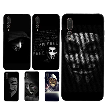 Anonymous Hakerių Atveju, Huawei 30 Pro P40 P10 P20 Lite P Smart 2019 Z Mate 10 Lite 30 20 Pro Dangtelį