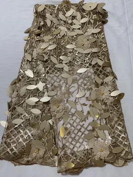Aukštos kokybės Afrikos guipure nėrinių audinio siuvimo afrikos laido lacefabric violetinė tirpsta vandenyje nėrinių vestuvės dress