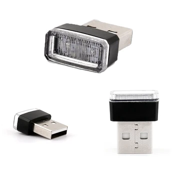 Automobilio Stilius USB Atmosfera Žibintai, Dekoratyviniai LED Lempos, Plug and Play 