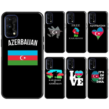 Azerbaidžano Širdies Meilės Vėliava Atveju Realme 7 6 Pro X2 X7 X50 C3 Q2 Padengti OnePlus 8 Pro 7 Pro 6 6T 7T 8T Nord