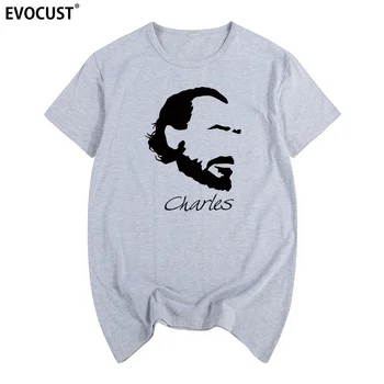 Charles Bukowski Duoklė Vasaros spausdinti marškinėliai Medvilnės Vyrų marškinėliai Naujas TEE moterims