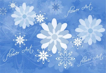 Custom Gėlės Foto Tapetai Blue Dream Blue Wallpaper Iškilumo neaustinių Studijų gyvenamojo Kambario, vaikų Kambario, Miegamojo, Restoranas