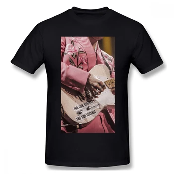 Harry Styles Gitara Lipdukas(3) Cool Vyrų Pagrindinio trumpomis Rankovėmis T-Shirt Tees Europos Viršūnių Dydis