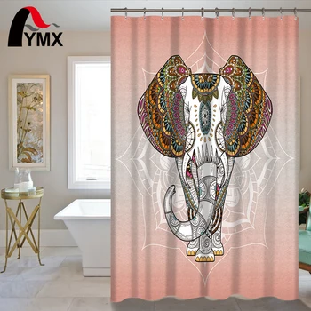 Indijos Dramblių Spausdinimo Dušo Užuolaidos Vonios kambarys Produktų Curtinas para sala de estar cortina