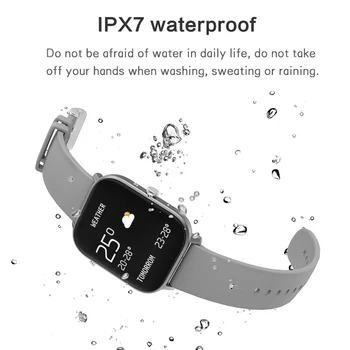 IP67 atsparus Vandeniui Išmaniųjų Laikrodžių Apyrankės Vyrų, Moterų Sporto Laikrodis Širdies ritmo Monitorius Miego Stebėti Smartwatch Tracker IOS/Android