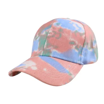 Kaklaraištis dažyti skrybėlę vyrų vasaros medvilnės beisbolo kepuraitę Snapback skrybėlę unisex mados gradientas skrybėlę lauko sporto, laisvalaikio bžūp