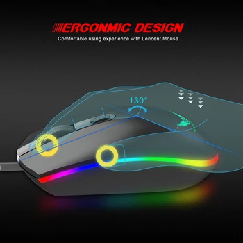 Kompiuterinių Žaidimų Pelės 1600DPI 4 Mygtukai RGB LED Backlight Optinė Ergonomiška Pelė USB Laidinio Pelėms LOL Kompiuteris