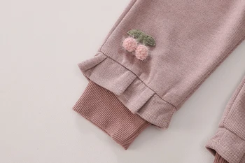 Kūdikių Drabužiai Nustatyti Rudenį Tiktų Korėjos Vaikų Megztinis Liemenė Lėlės Apykaklės, Marškinėliai, Kelnės Trijų Dalių Mados Bamblys Mergina Drabužius 0-4 Y