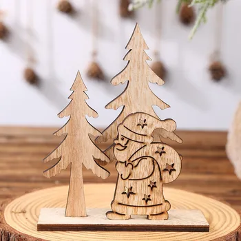 Medinė Mini Kalėdų Eglutę Darbalaukio Papuošalai Linksmų Kalėdų Šaliai Dekoro