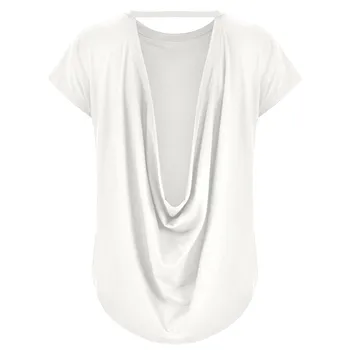 NEMOKAMAI STRUČIŲ Moterys T Marškinėliai Kieto Spalvų Paprastumas Trumpas Rankovės O-Kaklo Balta Prarasti Tendencija Elegantiškas Kilnus Vasaros T-Marškinėliai Moterims