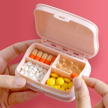 Nešiojamų Organizatorius Konteinerių Tablečių Kelionės Tabletes, Dėžutę Su Sandarinimo Žiedas Mažų Tablečių Atveju Tablečių Konteinerių Vaistų