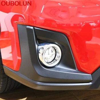 OUBOLUN 4pcs ABS Chrome Priekiniai Foglight Dangčio Dengiamasis Rėmas Automobilio Eksterjero Reikmenys Subaru XV 5 durų Hečbekas 2017 2018