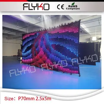P7 led disco fone 2,5 m x 5m led šviesos kalėdų etapo puošmena dj vaizdo užuolaidų