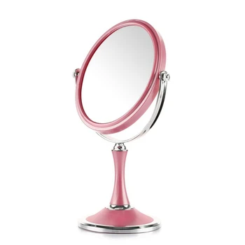 Stalinis veidrodis, du kartus - 6 colių didelio makiažo veidrodėliai Europos 3X didinamąjį Dvigubai hd priartinimo objektyvas balta rausva veidrodis
