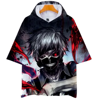 Tokijo Pabaisa 3d atspausdintas gobtuvu marškinėliai harajuku Anime vyrų marškinėliai trumpomis rankovėmis marškinėlius Viršūnes vasaros atsitiktinis t marškinėliai drabužių 4XL