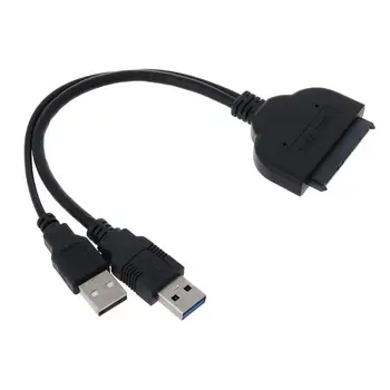USB 3.0 SATA3 22Pin Duomenų Maitinimo Laido Adapteris Keitiklis skirtas HDD 2,5 Colio Kietąjį Diską Diskų Tvarkyklės C26