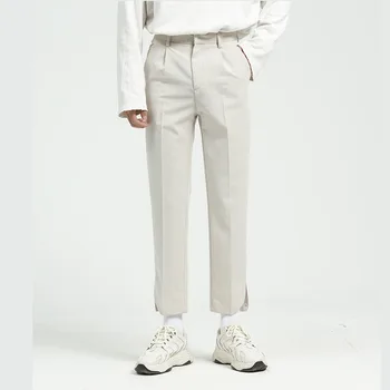 Vyrai Atsitiktinis Kulkšnies Ilgis Kostiumas Kelnės Vyrų Korėja, Japonija Stiliaus Streetwear Derliaus Hip-Hop Ziajać Kelnės