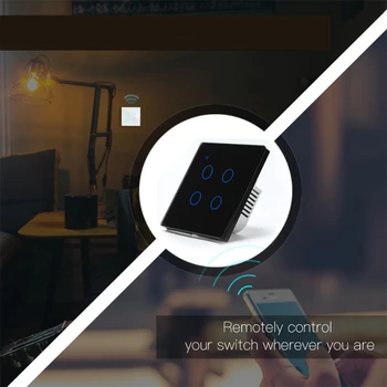 WiFi Smart Sienos Lemputė Skydelyje Paspauskite Jungiklio, Smart Phone Remote Control, Suderinama Alexa 