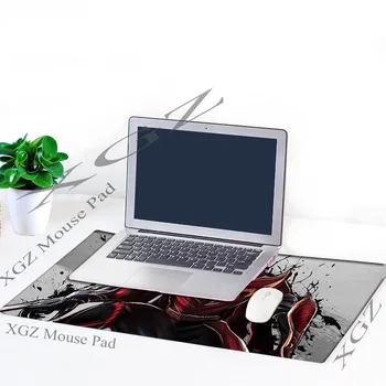 XGZ 90x40/60x30 Anime Herojaus Charakterį Kariai Užsakymą Didelis Kompiuterio Stalas Motina Juoda Užraktas-krašto Biuras Pelės Padas Guma Non-slip Xxl